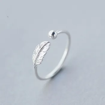 Женское Простое милое кольцо из Стерлингового Серебра 925 Пробы, Элегантное вечернее открытое кольцо на палец, кольцо для женщин, Модное ювелирное кольцо для девочек