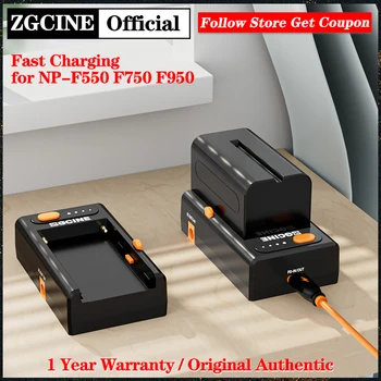 Зарядное Устройство ZGCINE NPF-02 для Быстрой зарядки PD для NP-F550 F750 F950